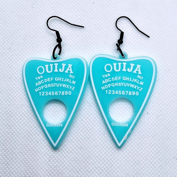 Planchette / Ouija Earrings! Hypo-Allergenic Hook Earrings - Picture 3 of 3